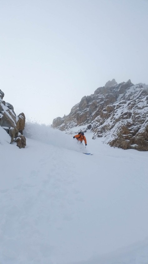 Dane making his way through the pinch.