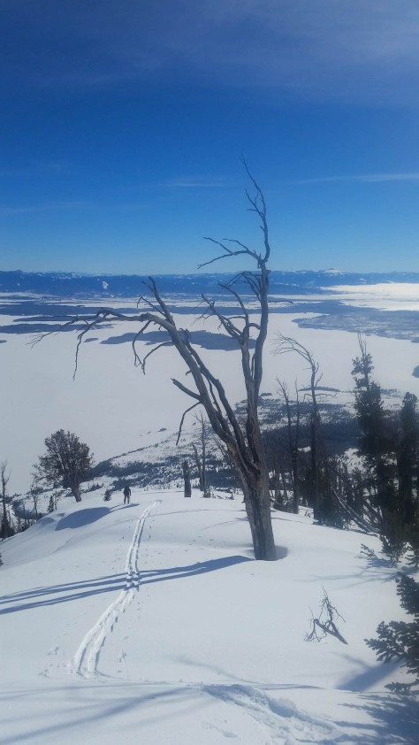 Grant, making his way to up the summit ridge.