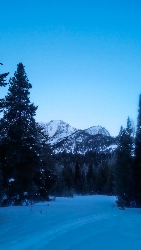 Our first glimpse of Banana Couloir.