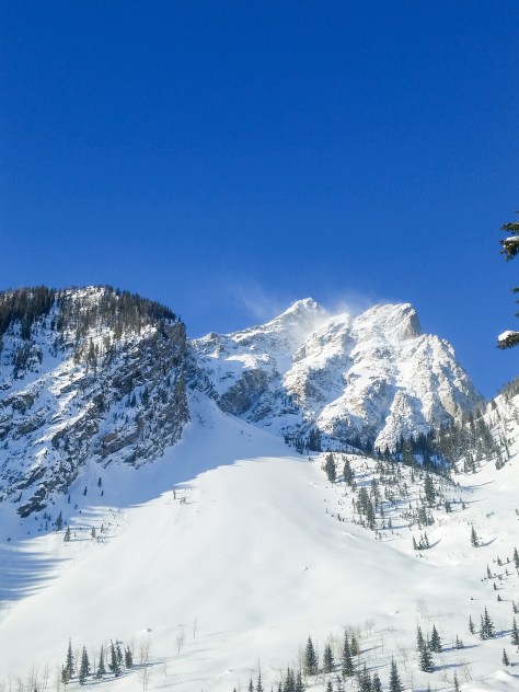 View of Moran from our skin warming delay.