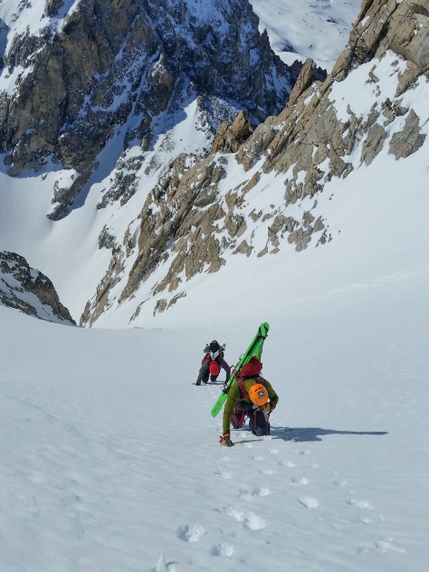 Working our way up the Ford, near the East Face.