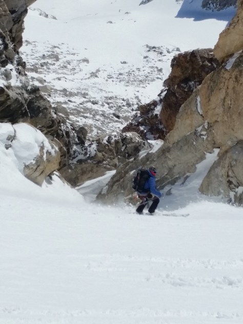 Dane, working his way into the Chevy towards the anchors on the right.