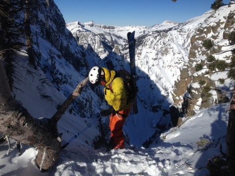 Tanner making his way down